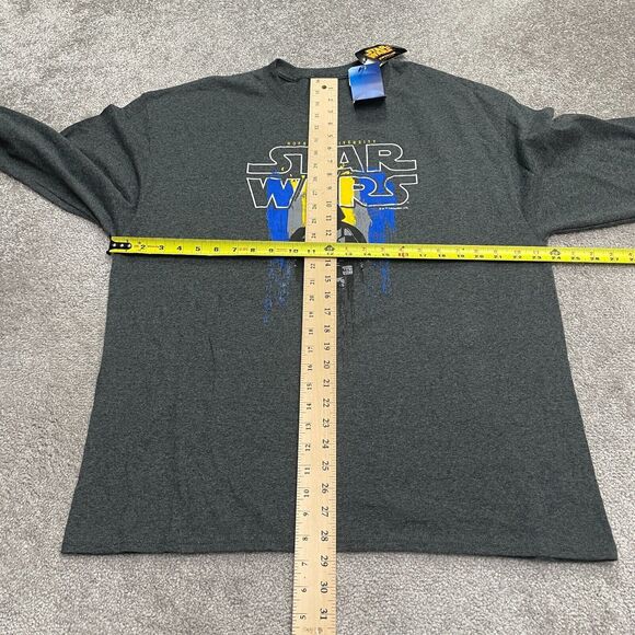 Champion Star Wars Graphic T-Shirt Mens XL Dark Gray Long Sleeve Crew Neck NWT - Picture 8 of 12